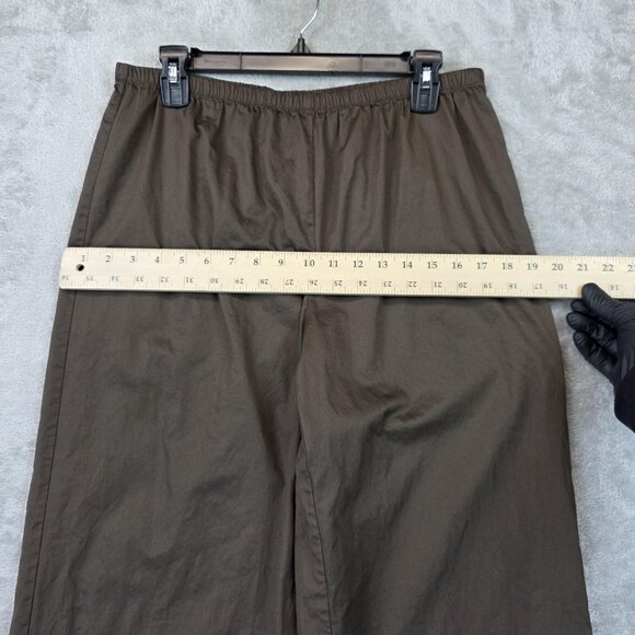 I. Magnin Pants Womens Medium Brown Pull On Elastic Waist Straight Leg Lounge - Picture 5 of 10